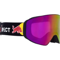 Maschera Red Bull Spect Jam Matt Black Purple Burgundy Mirror + Cloudy Snow