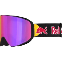 Maschera Red Bull Spect Jam Matt Black Purple Burgundy Mirror + Cloudy Snow