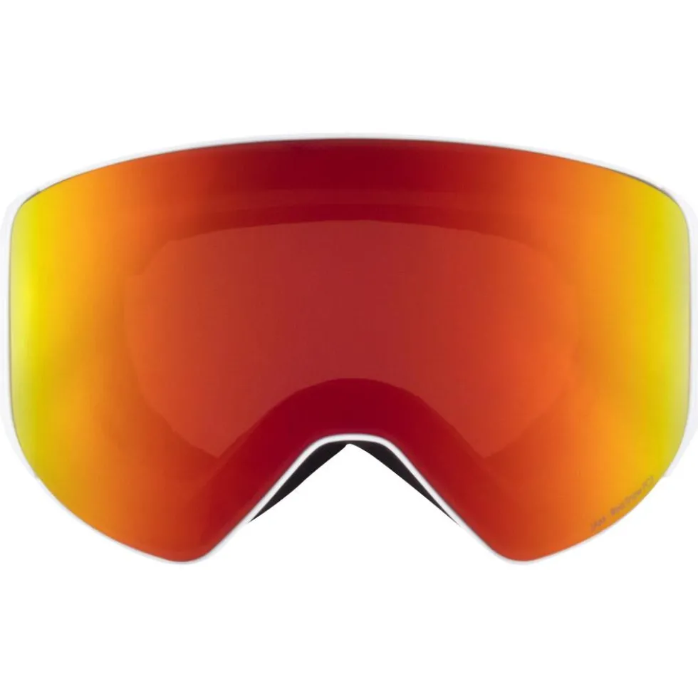Maschera Red Bull Spect Jam Matt White Brown Red Mirror + Cloudy Snow