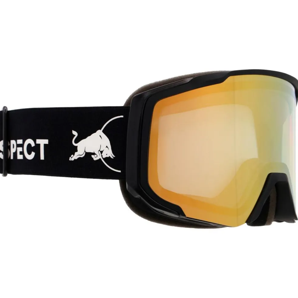 Maschera Red Bull Spect Jibb Matt Black I-Boost Brown Gold Chrom-X