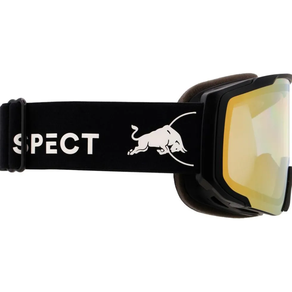Maschera Red Bull Spect Jibb Matt Black I-Boost Brown Gold Chrom-X