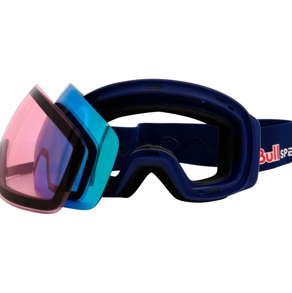 Maschera Red Bull Spect Jon Matt Blue I-Boost Smoke Blue Mirror + Light Pink