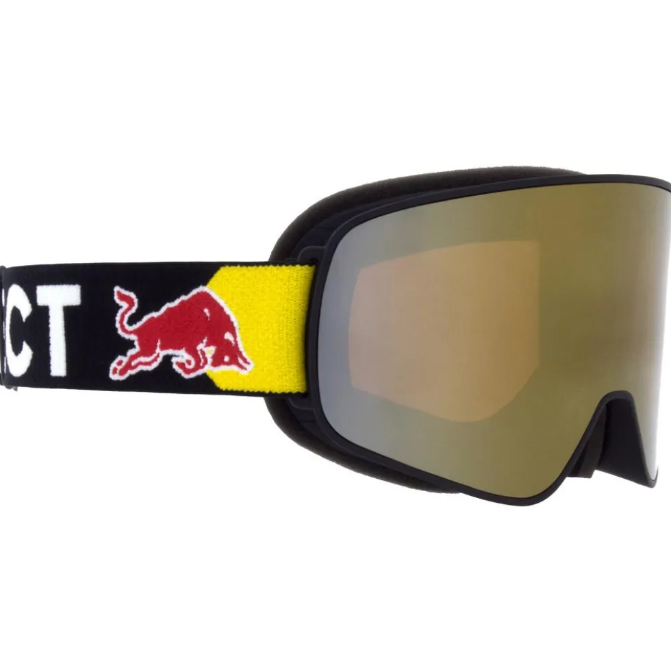Maschera Red Bull Spect Rush Matt Black Orange Gold Mirror