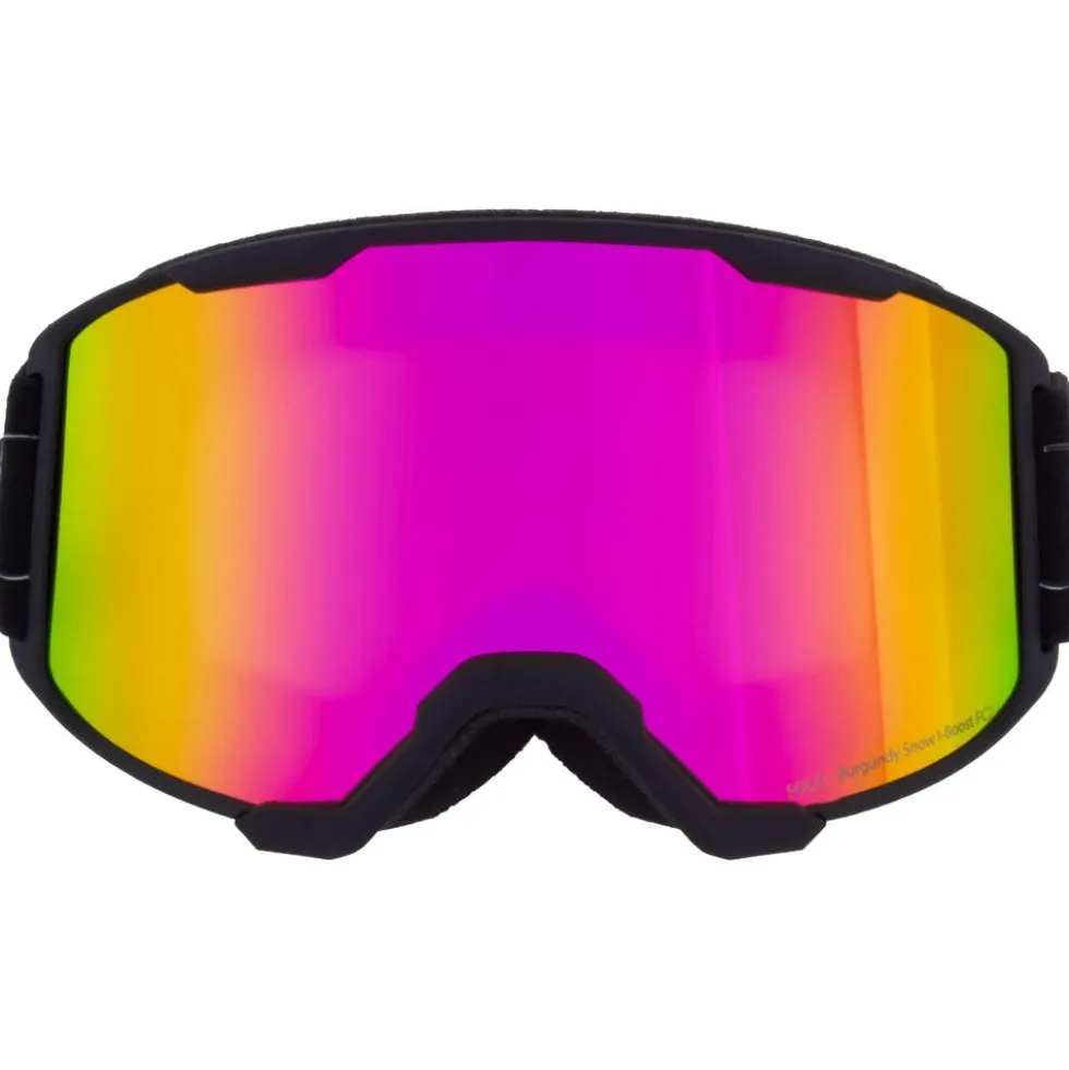 Maschera Red Bull Spect Solo Matt Black Purple Burgundy Mirror