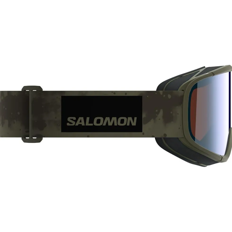 Maschera Salomon Aksium 2.0 Olive Night Photo Multilayer Blue