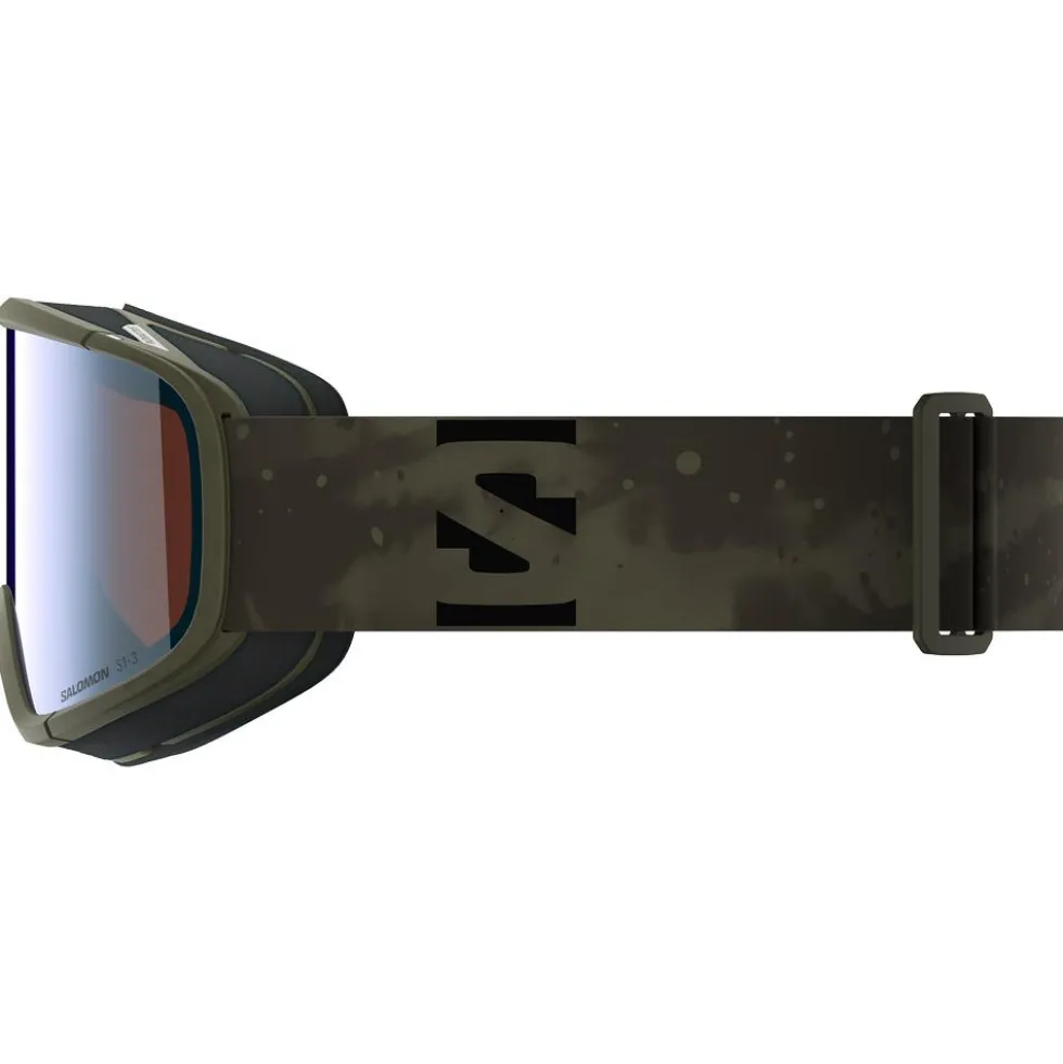 Maschera Salomon Aksium 2.0 Olive Night Photo Multilayer Blue