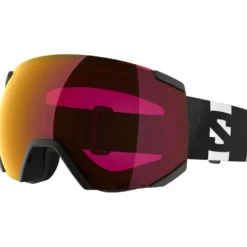 Maschera Salomon Radium Black Sigma Poppy Red
