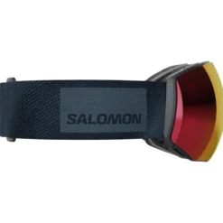 Maschera Salomon Radium Prime Ebony Sigma Poppy Red + Sigma Apricot