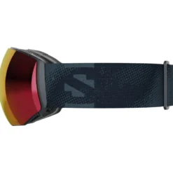 Maschera Salomon Radium Prime Ebony Sigma Poppy Red + Sigma Apricot