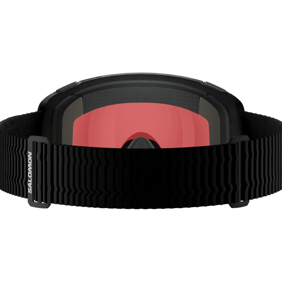 Maschera Salomon Radium Prime Black Sigma Poppy Red + Sigma Light Blue