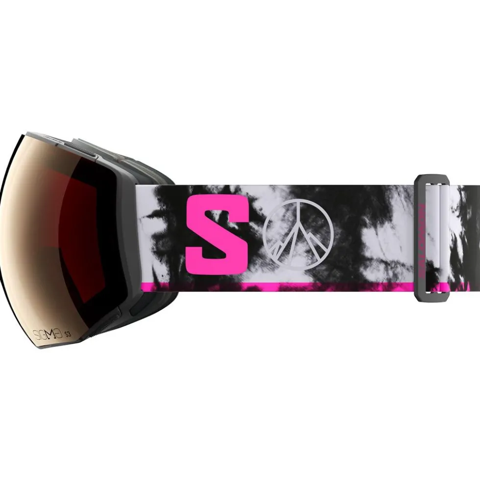 Maschera Salomon Radium Prime Black Echo Sigma Gun Metal + Sigma Silver Pink