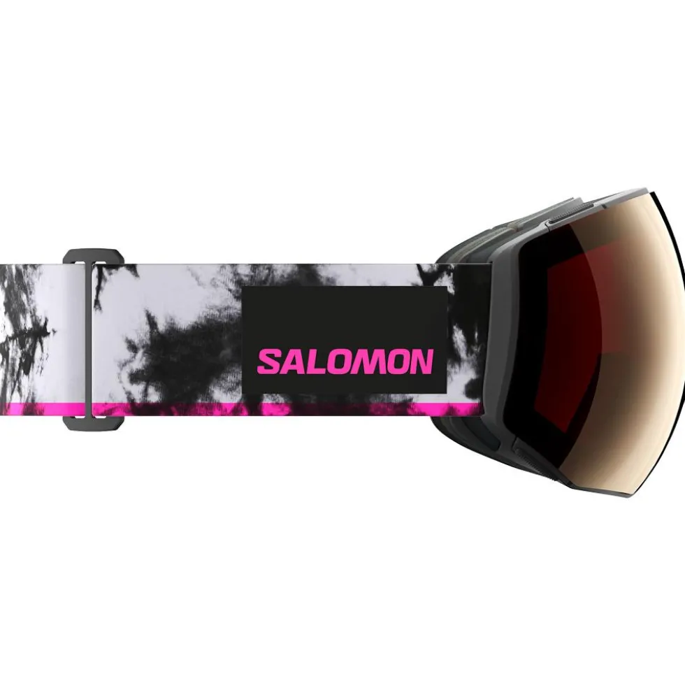 Maschera Salomon Radium Prime Black Echo Sigma Gun Metal + Sigma Silver Pink