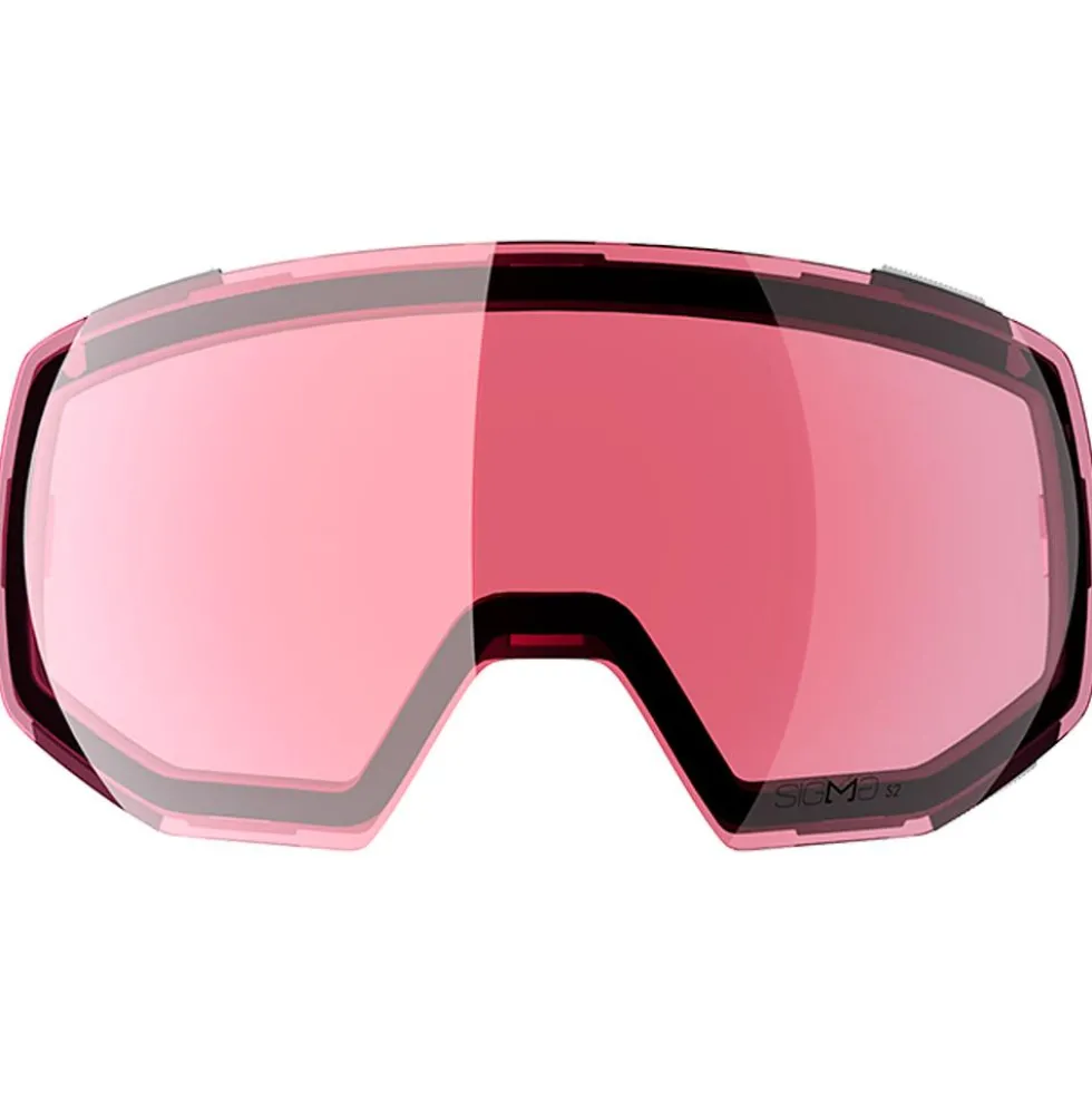 Maschera Salomon Radium Prime Black Echo Sigma Gun Metal + Sigma Silver Pink