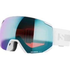 Maschera Salomon Radium White Photo Blue