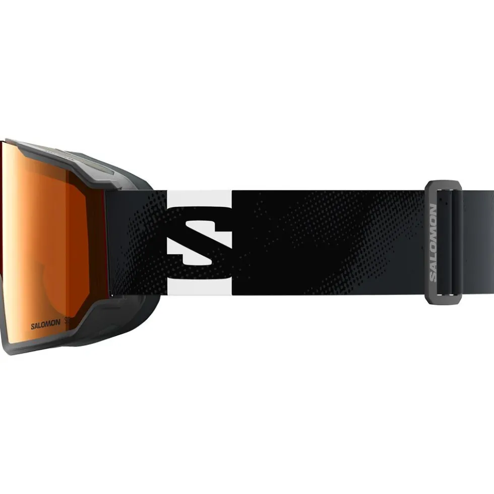 Maschera Salomon S/View 3 Access Black Flash Tonic Orange