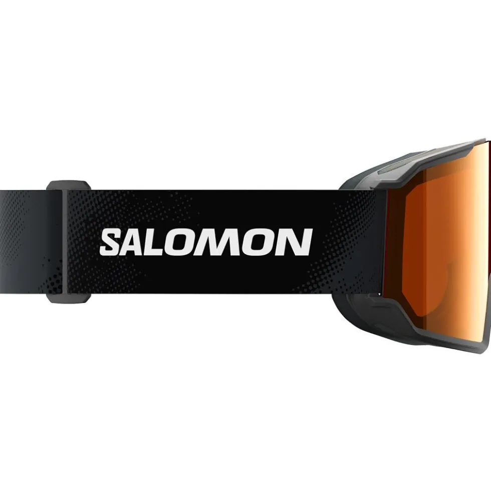 Maschera Salomon S/View 3 Access Black Flash Tonic Orange