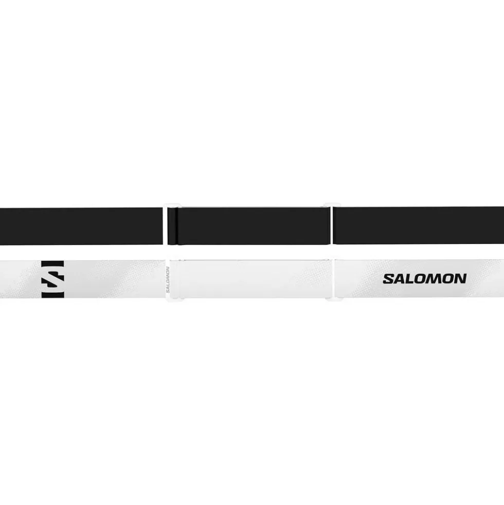 Maschera Salomon S/View 3 Access White Flash Gold