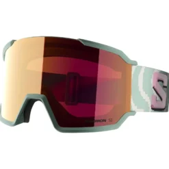 Maschera Salomon S/View 3 Iceberg Green Qst Multilayer Ruby