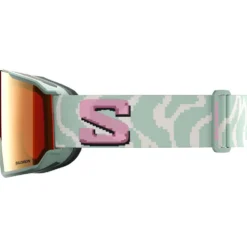 Maschera Salomon S/View 3 Iceberg Green Qst Multilayer Ruby