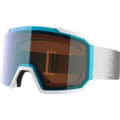 Maschera Salomon S/View 3 White Photo Multilayer Blue