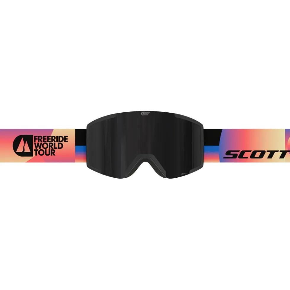 Maschera Scott Shield Freeride World Tour Black Orange Amp Solar Black Chrome