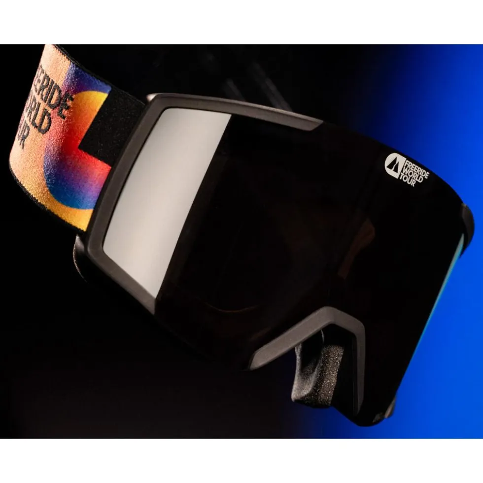 Maschera Scott Shield Freeride World Tour Black Orange Amp Solar Black Chrome