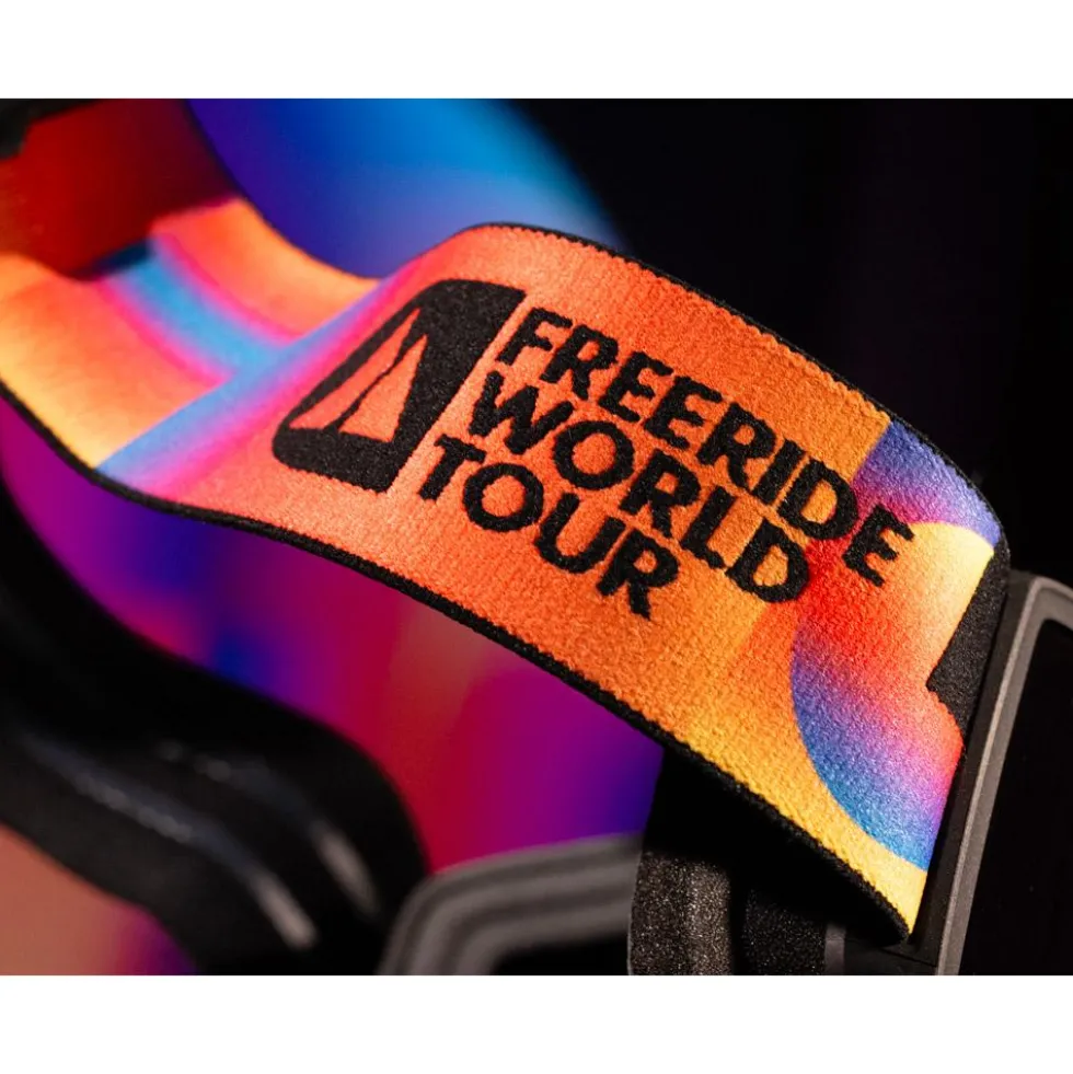 Maschera Scott Shield Freeride World Tour Black Orange Amp Solar Black Chrome