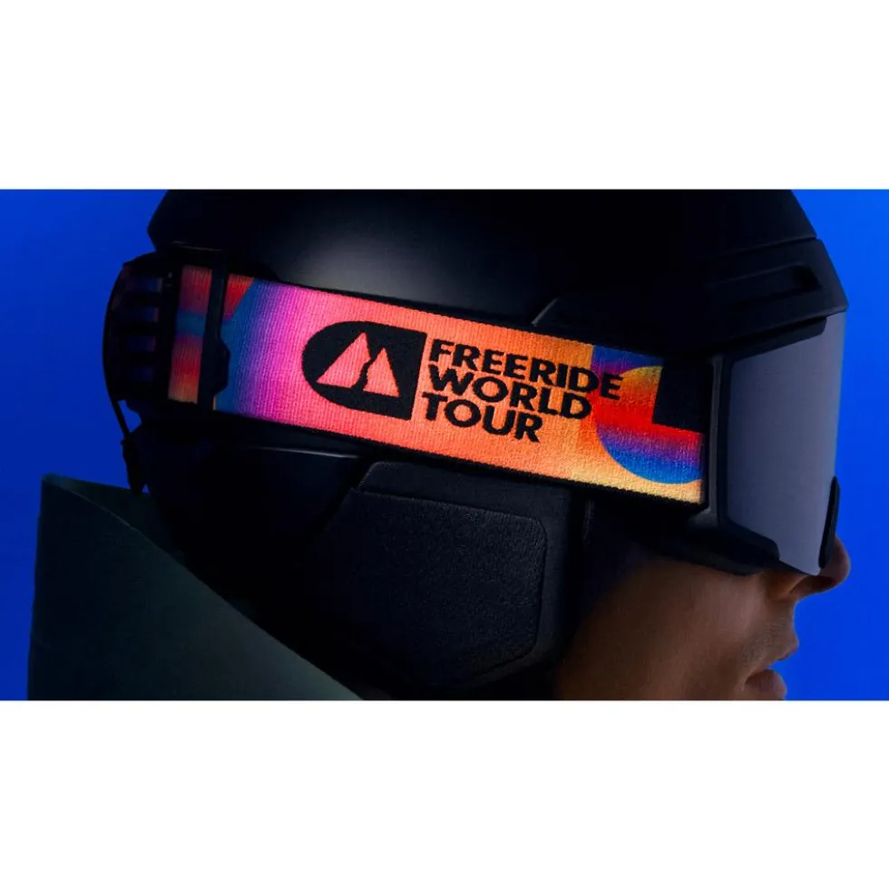Maschera Scott Shield Freeride World Tour Black Orange Amp Solar Black Chrome