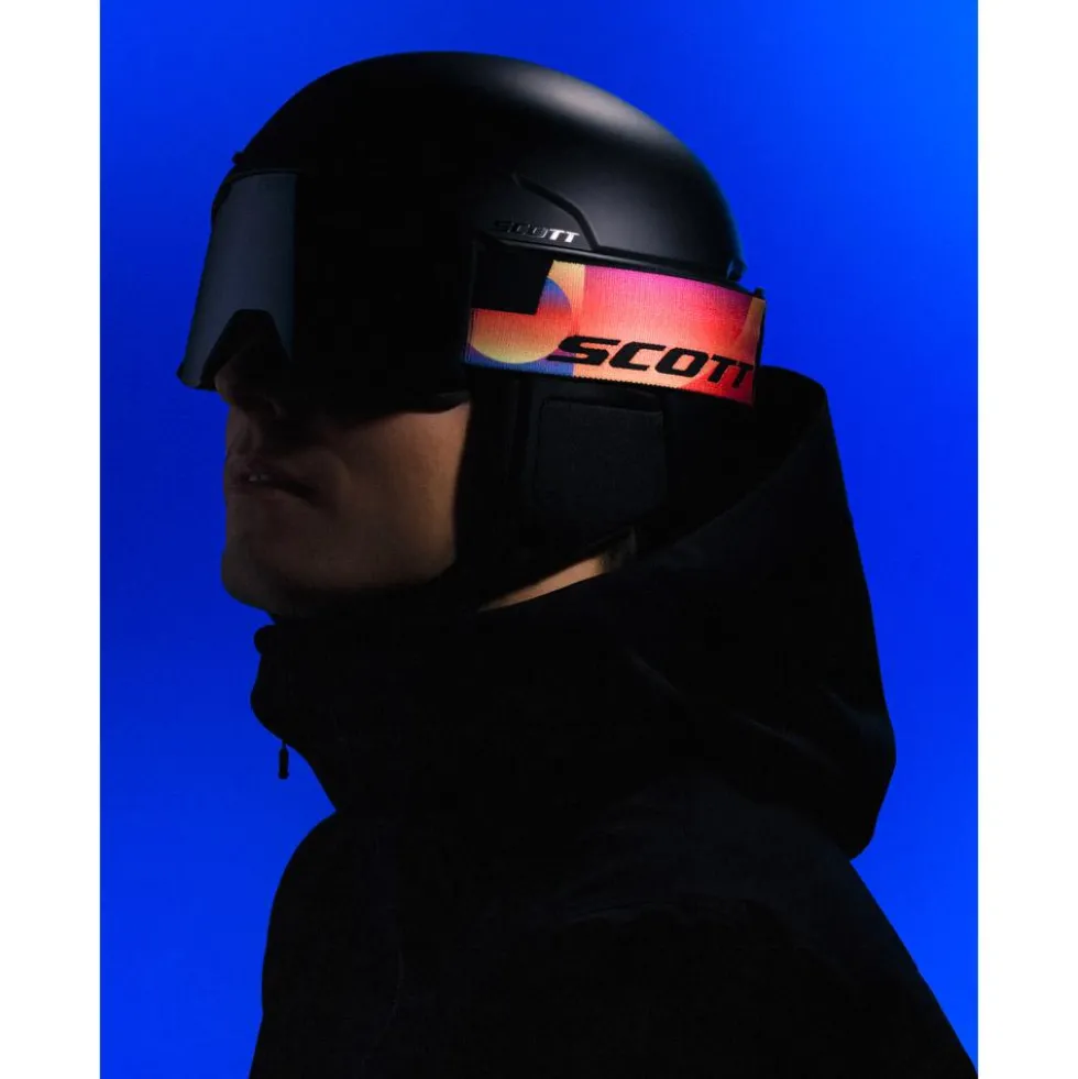 Maschera Scott Shield Freeride World Tour Black Orange Amp Solar Black Chrome