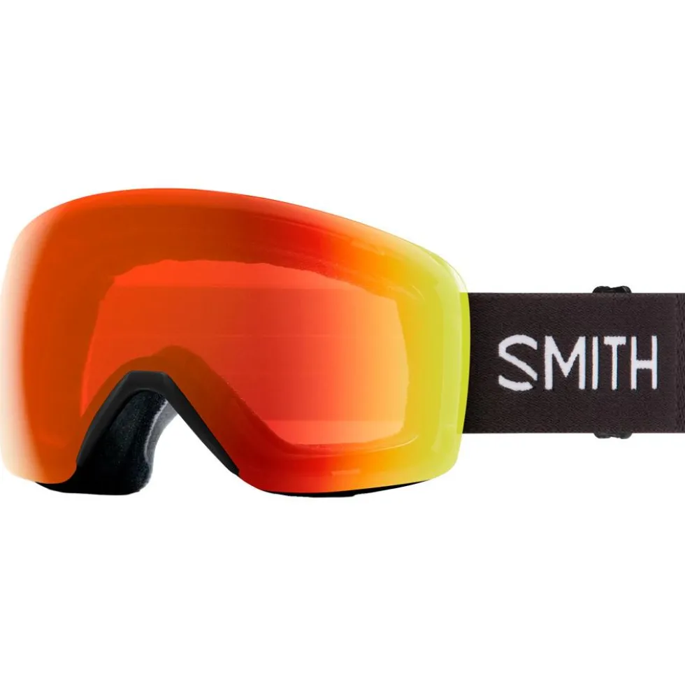 Maschera Smith Skyline Black Chromapop Everyday Red Mirror