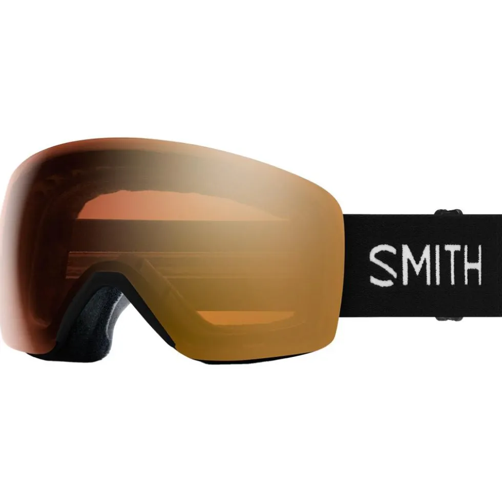 Maschera Smith Skyline Black Chromapop Pro Photochromic Gold Mirror