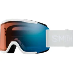 Maschera Smith Squad White Fadeout Chromapop Pro Photochromic Blue Mirror