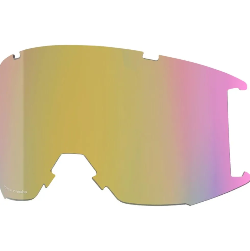 Maschera Smith Squad XL Black Chromapop Sun Red Mirror + Yellow