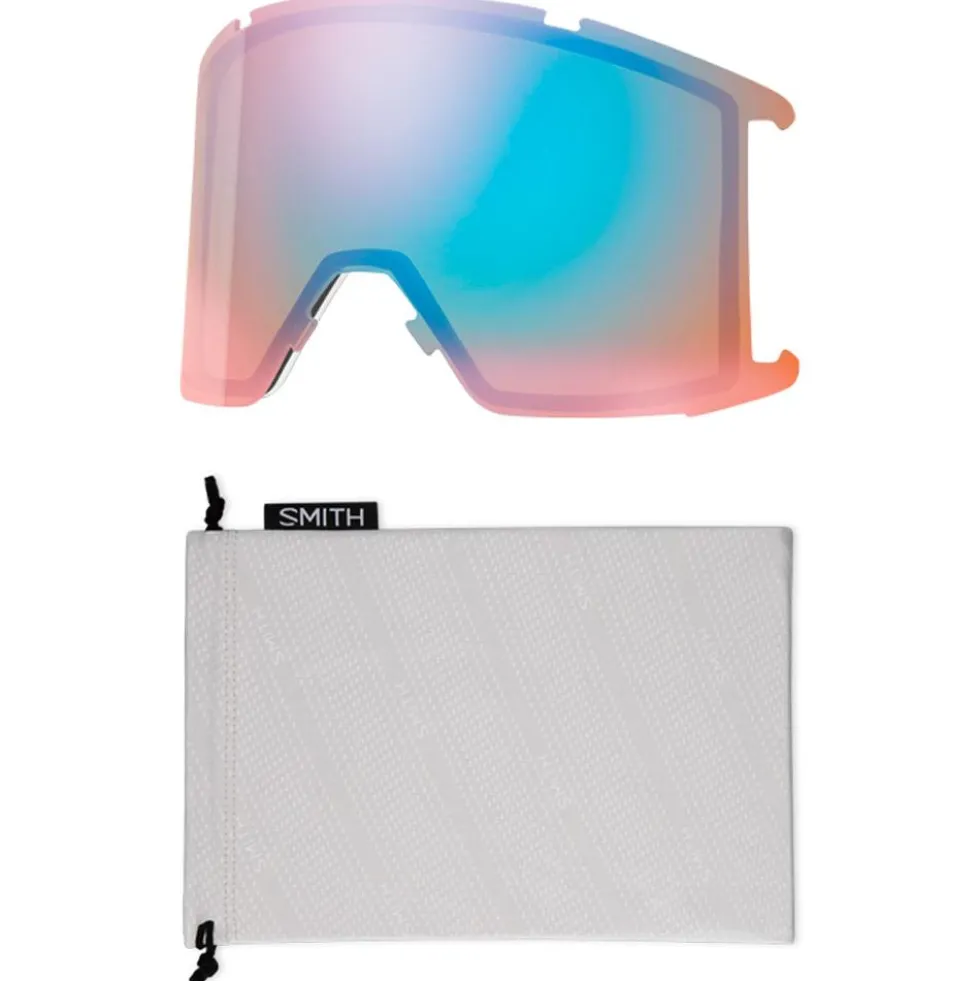 Maschera Smith Squad XL Chalk Chromapop Sun Black + Chromapop Storm Blue Sensor Mirror