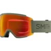 Maschera Smith Squad XL Fatigue Green Chromapop Everyday Red Mirror + Chromapop Storm Yellow Flash