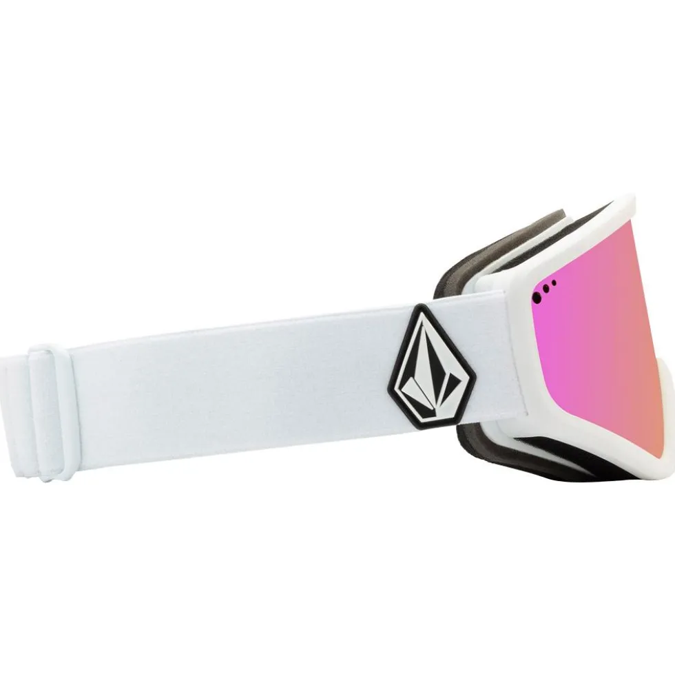 Maschera Volcom Attunga Matte White Pink Chrome