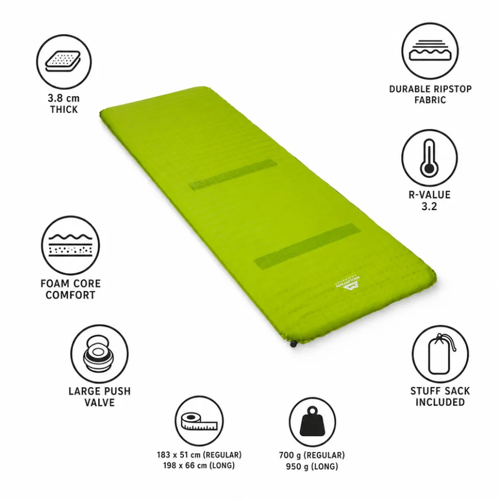 Materassi Mountain Equipment Classic Comfort 3.8 Mat Leaf Green