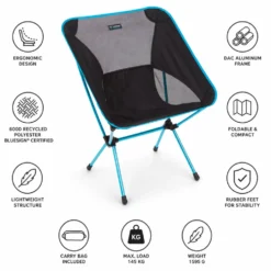 Mobili di campeggio Helinox Chair One XL Black Cyan Blue
