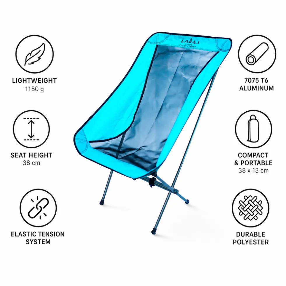 Mobili di campeggio Lacal Big Chair Light Bleu