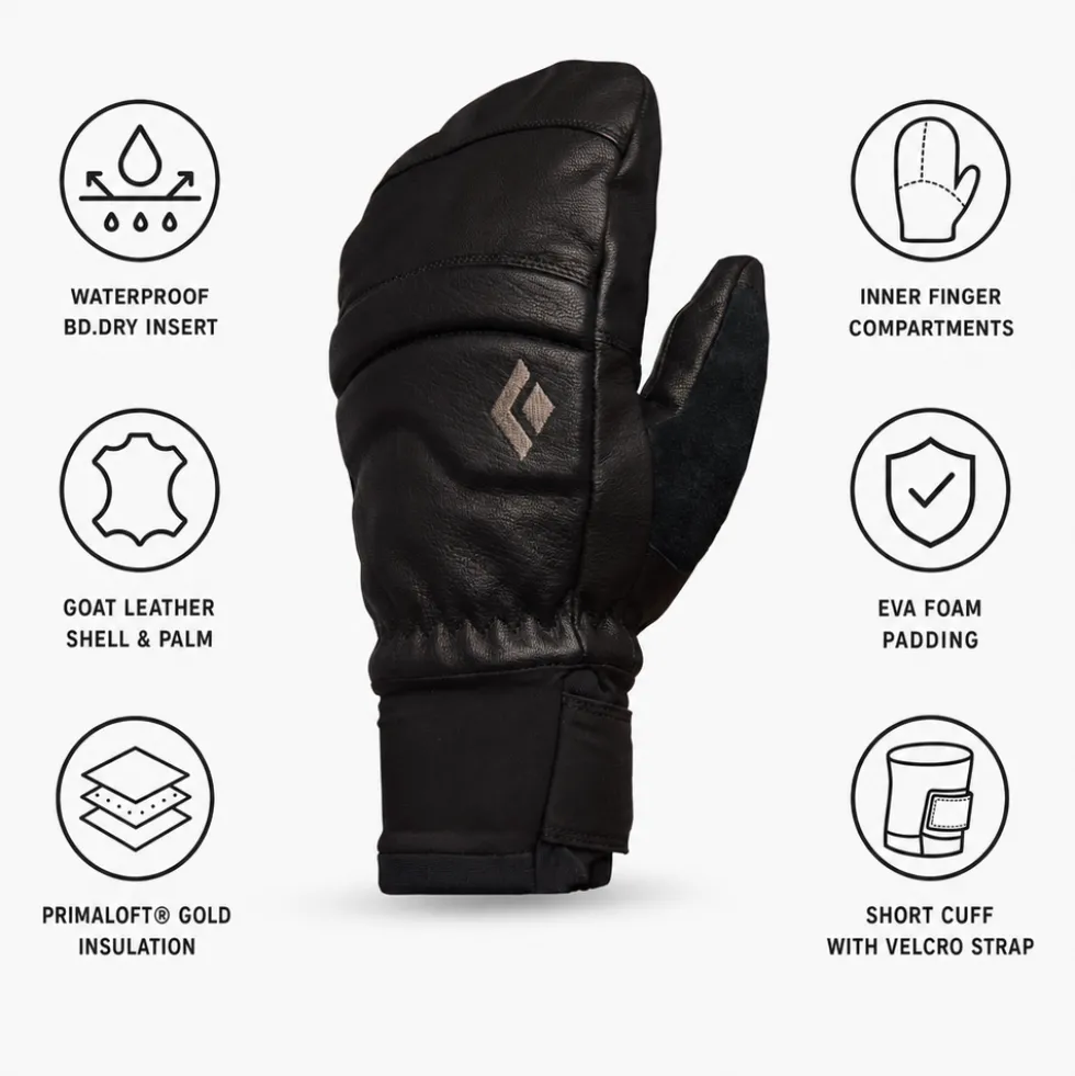 Moffole Black Diamond Spark Mitt Black