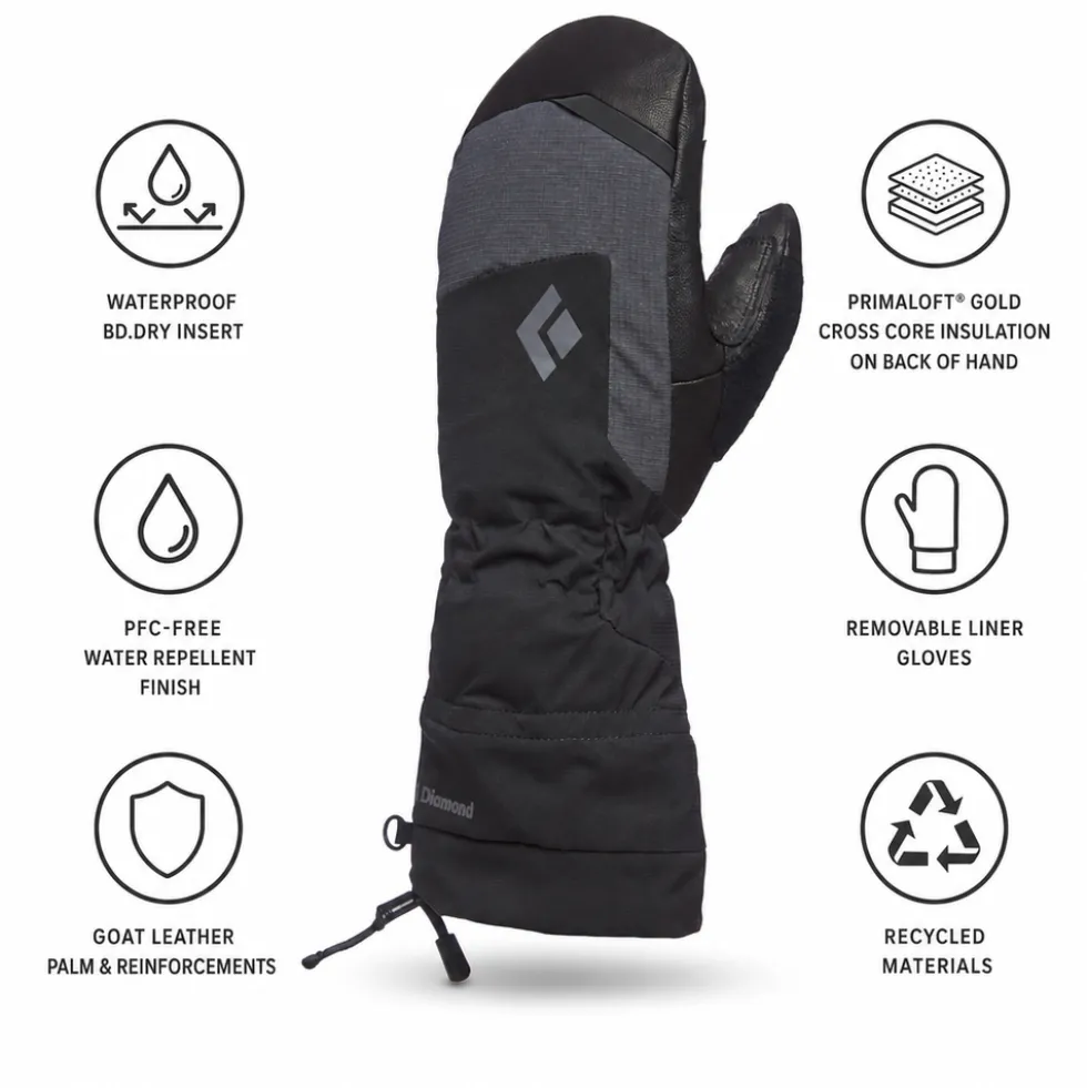 Moffole Black Diamond Women's Mercury Mitts Black