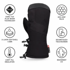 Moffole 686 Gore-Tex Linear Mitt Black