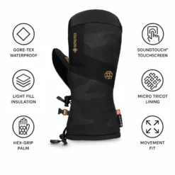 Moffole 686 Gore-Tex Linear Mitt Black Camo