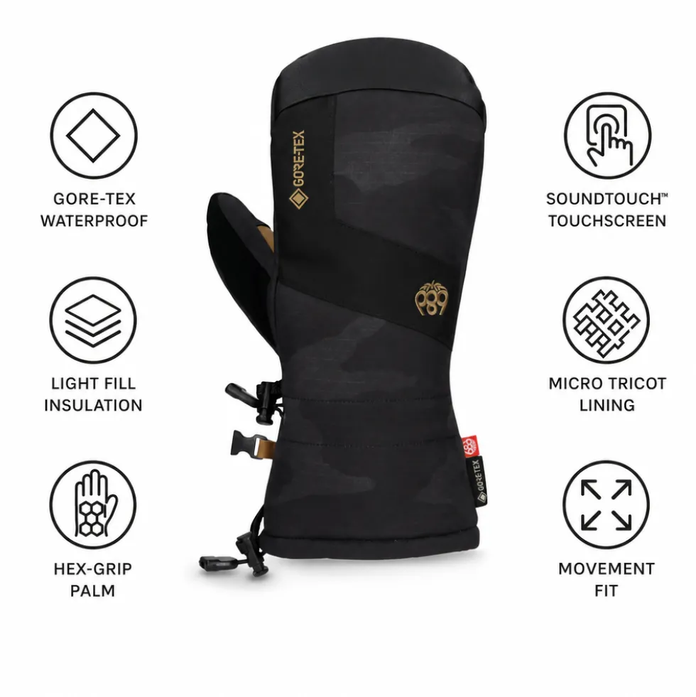 Moffole 686 Gore-Tex Linear Mitt Black Camo