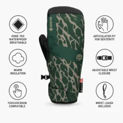 Moffole 686 Gore-tex Linear Under Cuff Mitt Moss Green Facture