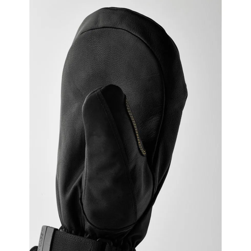 Moffole Hestra Army Leather Gore-Tex Mitt Black