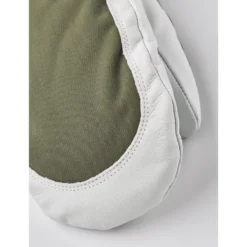 Moffole Hestra Army Leather Heli Ski Female Mitt Olive Offwhite