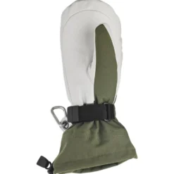 Moffole Hestra Army Leather Heli Ski Female Mitt Olive Offwhite