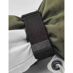 Moffole Hestra Army Leather Heli Ski Female Mitt Olive Offwhite