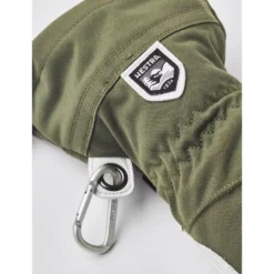 Moffole Hestra Army Leather Heli Ski Female Mitt Olive Offwhite